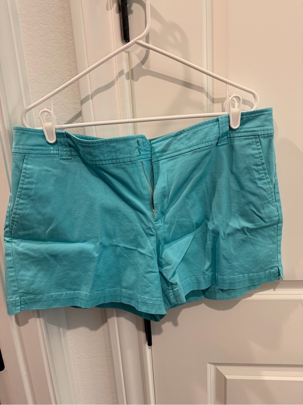 Women’s Aqua Cotton Blend Casual Shorts